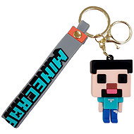 Bagito Minecraft Steve with loop and carabiner - Kids keychain - Keychain