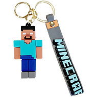 Bagito Minecraft Steve Pixel with loop and carabiner - Kids keychain - Keychain
