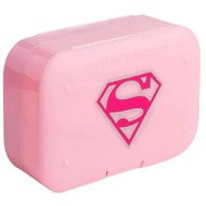 DC Comics Supergirl Pillbox 12, light pink - Pill Dispenser