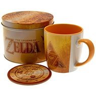 The Legend of Zelda - Golden Triforce - bögre és poháralátét fémdobozban - Ajándék szett