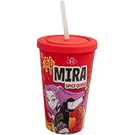KPop Demon Hunters - Mira Spice Queen - cestovní hrnek s brčkem - Thermal Mug
