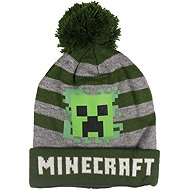 Minecraft 54886 - winter hat, dark green - grey, size 52 - Winter Hat
