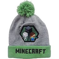 Minecraft 54885 - winter hat green - grey, size 52 - Winter Hat