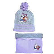 Tlapková patrola aw24 54879 - winter cap and neck warmer, purple-grey, size 54 - Winter Hat