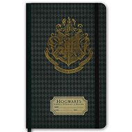 A5 Harry Potter notebook, Gold Hogwarts logo - Journal