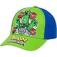 Minecraft Creeper zeleno-modrá - Kšiltovka 56 - Baseball Cap