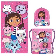 Gabby's Dollhouse: Gabby with cats set - baby towel, backpack and cap - Children's Bath Towel