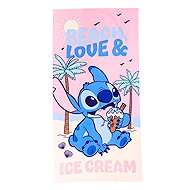 Aymax Lilo and Stitch, ice cream - Bath Towel