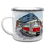 ŠN Enamel Mug Tram T3 330ml - A Must-Buy - Travel Mug