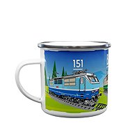 Such a shame not to buy a ŠN Enamel Mug Electric locomotive 151 "banana" 330 ml - Travel Mug