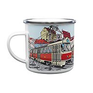 ŠN Enamel Mug Tram K2 330ml - A Must-Have - Travel Mug