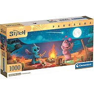 Panoramic Lilo & Stitch: Night Campfire - 1000-piece Puzzle - Jigsaw Puzzle