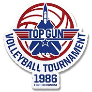 Hybris Production AB Sticker Top Gun Volleyball Tournament 9 cm - Self-Adhesive Sticker