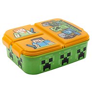 Minecraft Green and Orange Lunch Box with Compartments - Lunch Box