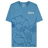 Disney Lilo & Stitch: Hugging Stitch - T-shirt ladies blue, size 4.5 mm M - T-Shirt