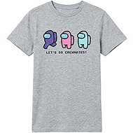 Among Us T-shirt Grey 134–140cm - T-Shirt