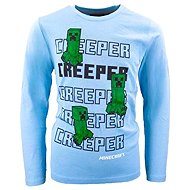 Minecraft - children's t-shirt 140 cm, light blue - T-Shirt