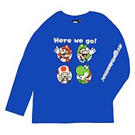 Super Mario - children's tričko 140-146 cm, blue - T-Shirt