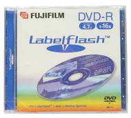 DVD-R médium FUJIFILM LabelFlash 4.7GB, 16x speed, balení v krabičce - -