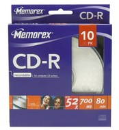 CD-R médium MEMOREX 10ks cakebox - -