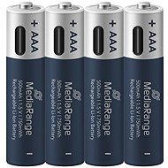 MediaRange USB-C Li-Ion Micro AAA, 1.5V, 500 mAh, 4pcs - Rechargeable Battery