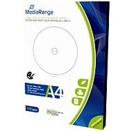 MediaRange CD/DVD/Blu-ray etikety 15mm - 118mm biele - Samolepka