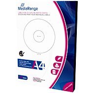 MediaRange CD / DVD / Blu-ray címkék, 41 mm - 118 mm, fehér - Matrica