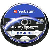 VERBATIM M-DISC BD-R DL 50 GB, 6x, printable, spindle 10 ks - Médium