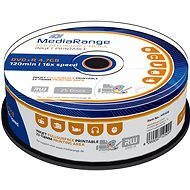 MediaRange DVD+R Inkjet Fullsurface Printable 25 ks CakeBox - Médium