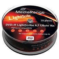 MediaRange DVD+R LightScribe 25pcs cakebox - Media