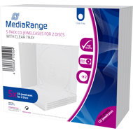 MEDIARANGE 2 CD 10.4 mm clear - 5pcs/pack - CD/DVD Case