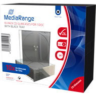 MEDIARANGE 1 CD 5.2 mm + tray black 10pcs/pack - CD/DVD Case