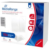 MEDIARANGE 1 CD 5.2 mm + tray clear 10pcs/pack - CD/DVD Case
