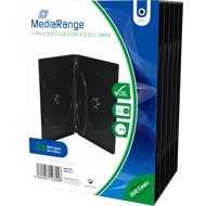 MEDIARANGE 4 DVD 14 mm black - 5pcs/pack - CD/DVD Case