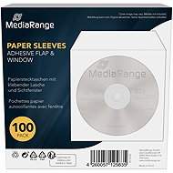 MEDIARANGE paper envelope with sealing flap and window, 100 pcs - CD/DVD Case