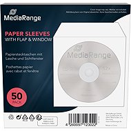 MEDIARANGE paper envelope with flap and window, 50 pcs - CD/DVD Case