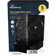 MEDIARANGE 2 DVD 14 mm black - 5pcs/pack - CD/DVD Case