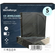 MEDIARANGE 1 CD 10.4 mm black - 5pcs/pack - CD/DVD Case