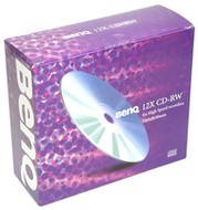 CD-RW médium BenQ 700MB 12x 10ks slim krabicka - -