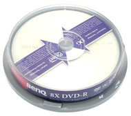 DVD-R médium BenQ 4.7GB 8x 10ks cakebox - -