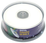 DVD-R médium BenQ Printable 4.7GB 8x 25ks cakebox - -