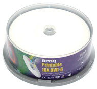 DVD-R médium BenQ Printable 4.7GB 16x 25ks cakebox - -