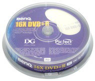 DVD+R médium BenQ 4.7GB 16x 10ks cakebox - -