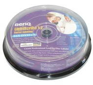 DVD+R médium BenQ Lightscribe 4.7GB, 16x speed, balení 10ks cakebox - -