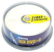 DVD+R médium BenQ 4.7GB 16x 25ks cakebox - -