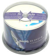 DVD+R médium BenQ 4.7GB 8x 50ks cakebox - -