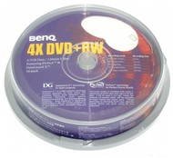 DVD+RW médium BenQ 4.7GB 4x 10ks cakebox - -