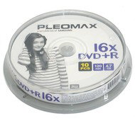 DVD+R médium Samsung Pleomax 4.7GB, 16x speed, balení 10ks cakebox - -