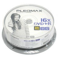 DVD+R médium Samsung Pleomax 4.7GB, 16x speed, balení 25ks cakebox - -