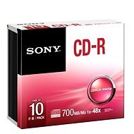 Sony CD-R Printable 10ks v SLIM krabičke - Médium